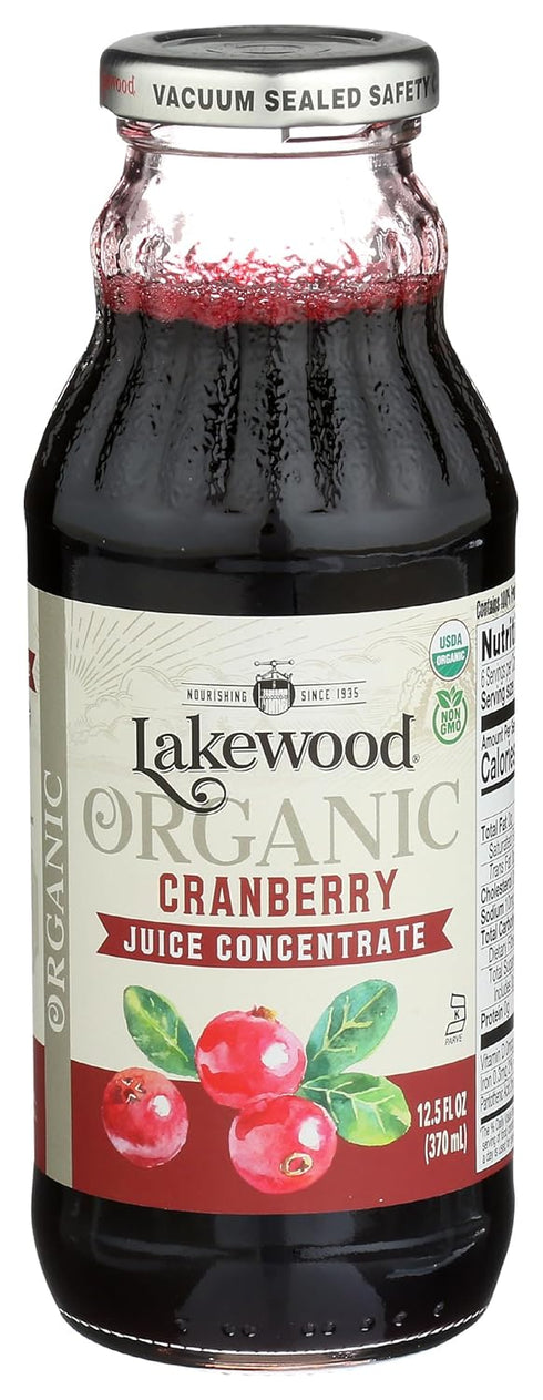LAKEWOOD Organic Cranberry Juice, 12.5 FZ