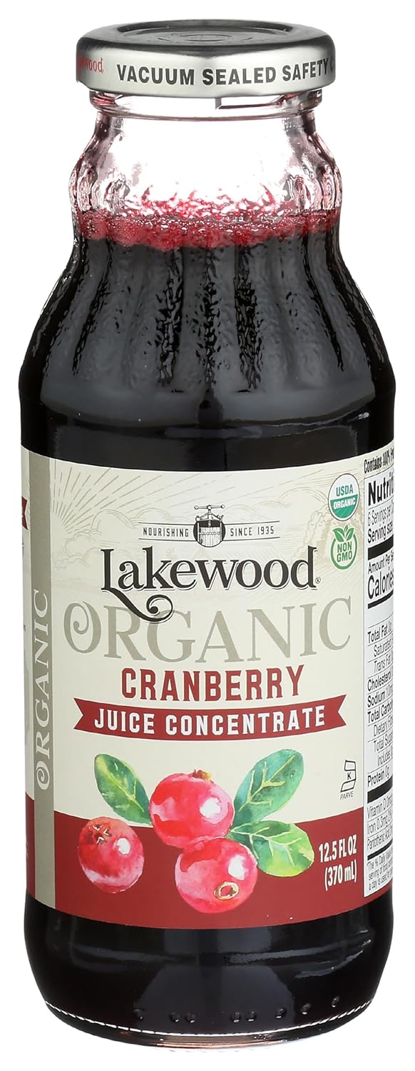 LAKEWOOD Organic Cranberry Juice, 12.5 FZ