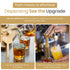 Syrup Pump for Coffee Syrup Bottles – 2-Pack Dispenser Pumps for 750ml Flavoring Syrup Bottles – Gold for Home & Cafe