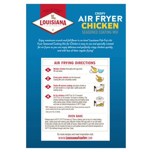 5 Oz Louisiana Fish Fry Air Fryer Chicken Seasoned Coating Mix