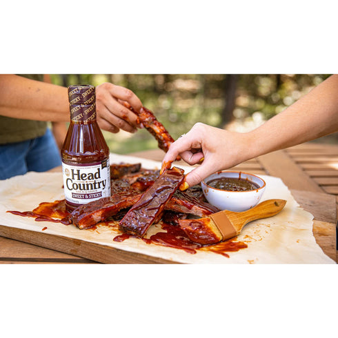 Head Country Bar-B-Q Sauce - Sweet & Sticky, Gluten Free, 20 Ounce, Great on Beef, Pork & Chicken