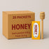 Movelo Packets 25 Packs Pack Honey Single-Serve Portion Sachets with Wooden Dipper Natural Sweetener for Tea, Coffee