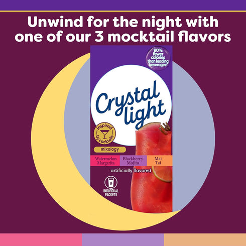 Pack, 9 Packets, 1.17 oz Crystal Light Mixology Drink Mix Variety for Convenient On-the-Go Flavorful Hydration