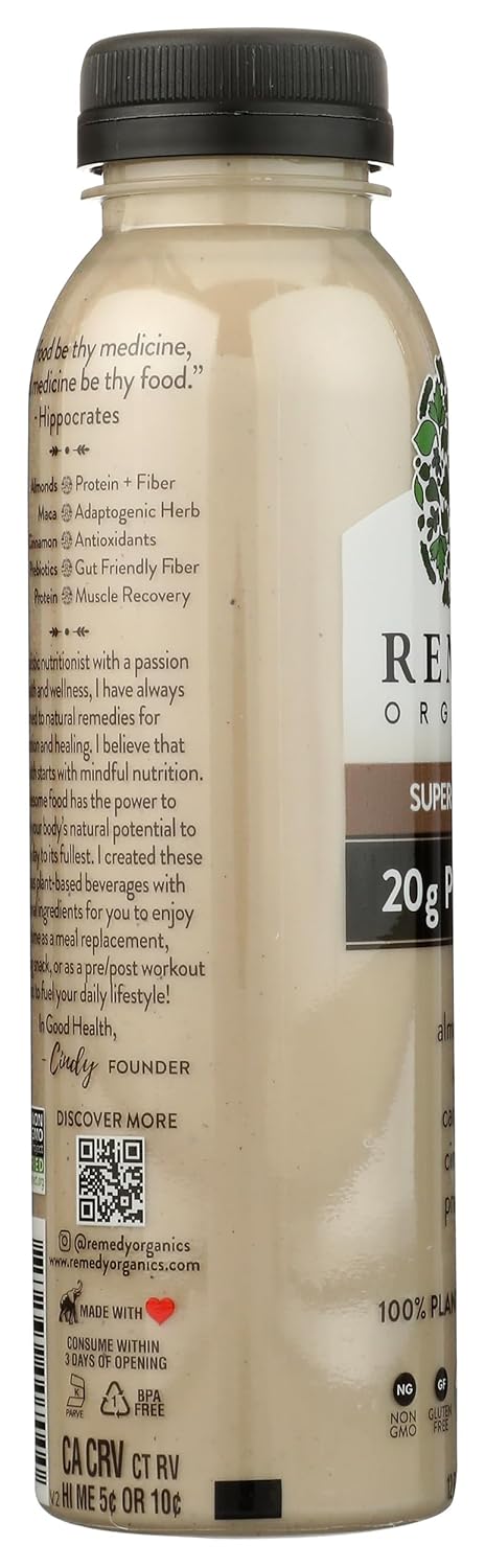 Remedy Organics Protein | Super Chai Fuel | Plant Based Protein Shakes, Ready To Drink | USDA Organic, Gluten Free