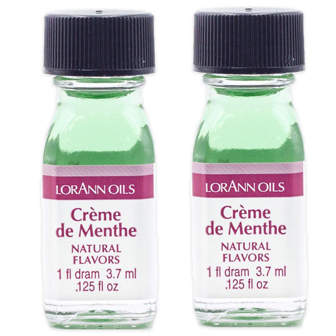 LorAnn Oils Super Strength Flavoring, Crème de Menthe, Pack of 2, 0.125 fl oz, Bold Natural Flavors