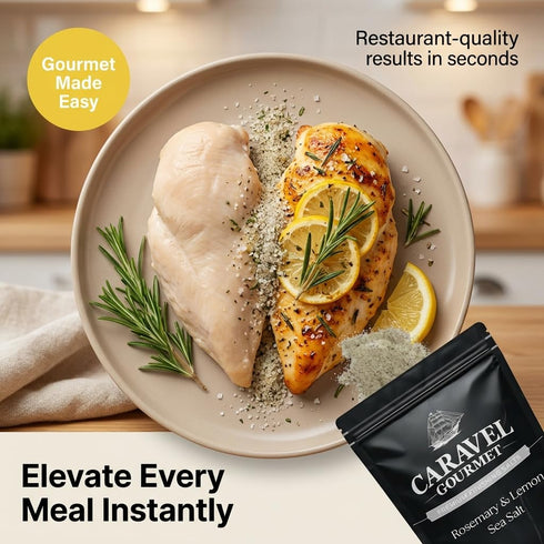 14 oz Rosemary & Lemon Salt for Cooking & Finishing Fragrant Rosemary Seasoning Infused with Zesty Lemon for Meats