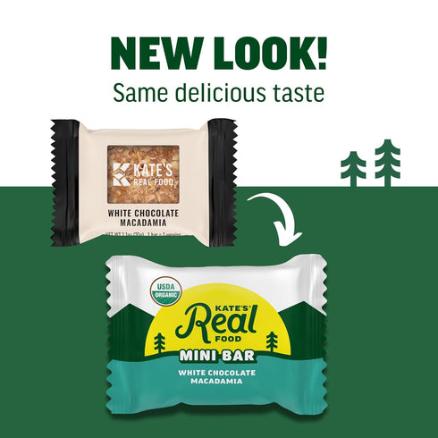 (1.1 oz, Pack 24) Kates Real Food Organic Granola Bars White Chocolate Macadamia of - Organic Energy Bars with Non GMO