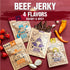 Righteous Felon Beef Jerky Variety Pack, Gluten Free Snack Packs for Adults, High Protein, Keto, Low Sugar, 4 Pack