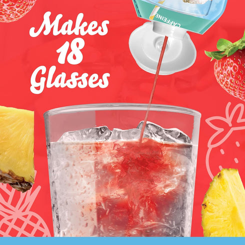 1.62 oz (Pack 3) Crystal Light Liquid Strawberry Pineapple Refresh Naturally Flavored Drink Mix with Caffeine, fl