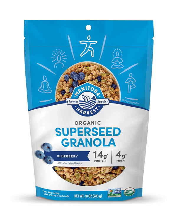 Manitoba Harvest Hemp Yeah Superseed Granola, Blueberry - 10oz - 11g Protein,