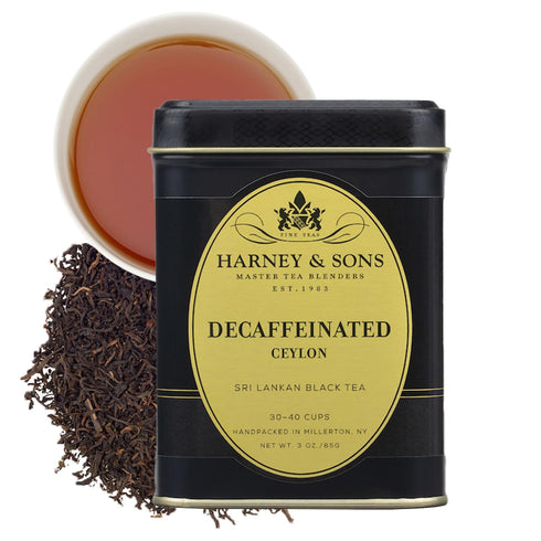 Harney & Sons Fine Teas Decaf Ceylon Black Tea Tin, 3oz Loose