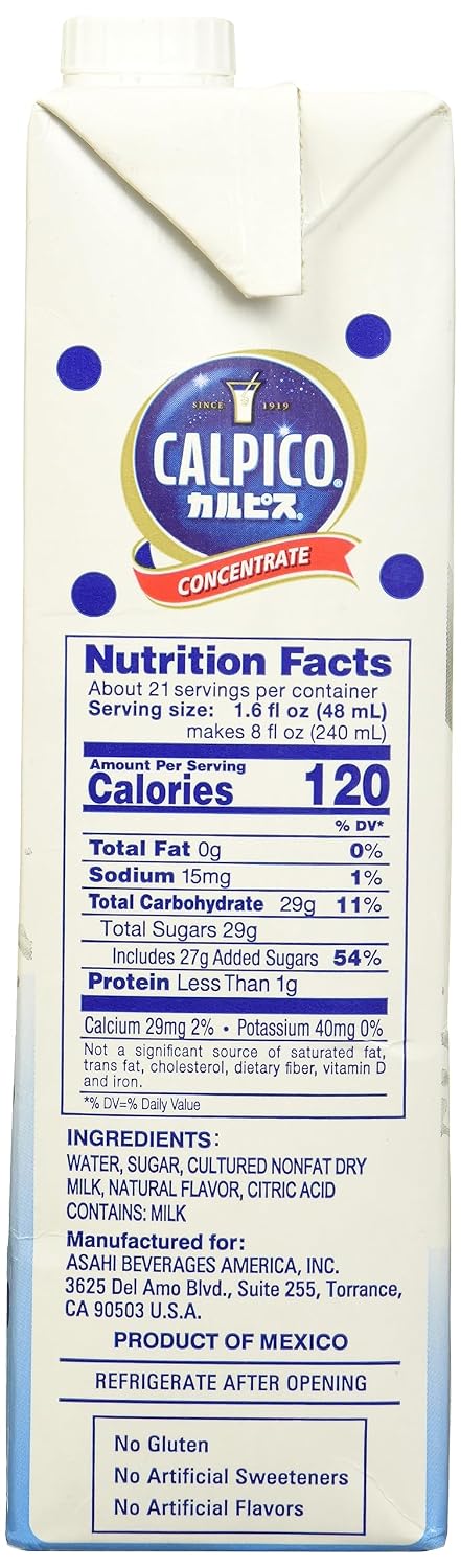 (Pack 1) CALPICO Concentrate, Non-Carbonated Beverage Concentrate, Hint of Citrus Flavor, No Artificial Colors