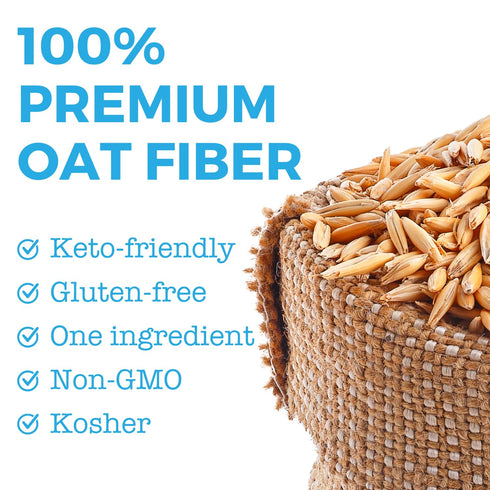 (2.5 lb) 0g Oat Fiber For Baking Low Carb and Keto, Net Carbs, Keto Friendly, Essential for Low-Carb Bread, Gluten