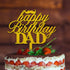 Gamer Control Boy Birthday Gold Cake Toppers Personalized Happy Birthday Cake Topper Gold Acrylic Happy Birthday Cake