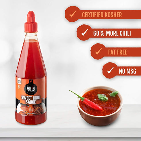 Best of Thailand Sweet Chili Sauce | 2 Bottles 23.65oz | Authentic Asian-Brewed Thai Marinade, No MSG, Kosher