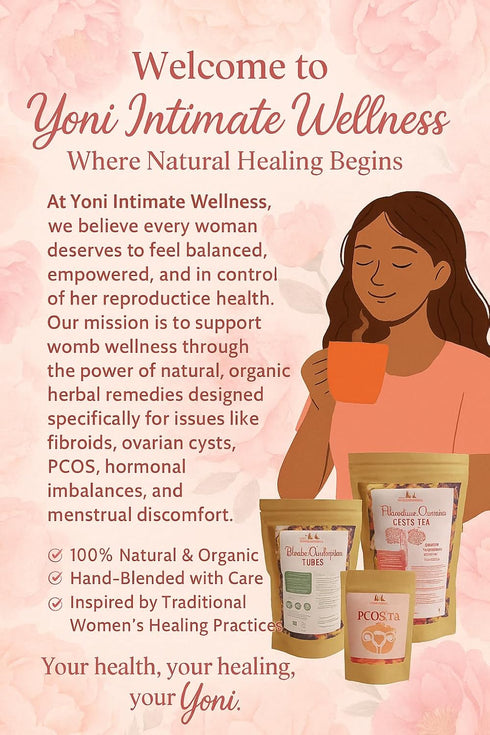 Generic Yoni Intimate Wellness Period Flow Cycle PMS Support Natural Herbal Tea for Bloating, Ease Menstrual Pain