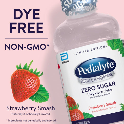 1 Pack 4 Pedialyte Electrolyte Water With Zero Sugar | Hydration With Key Electrolytes | Hydration Low in Calories |