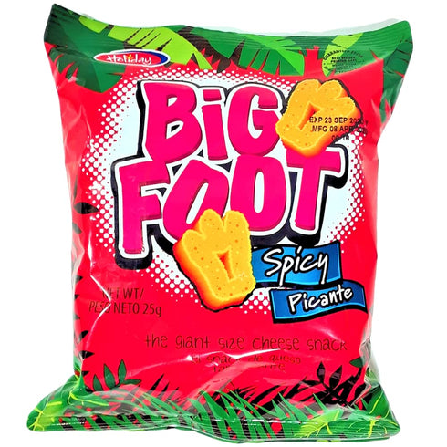 Holiday Big Foot Giant Cheese Snack Spicy Crunchy Corn Puffs Party Size Bag