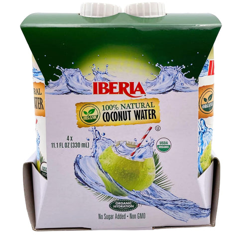 100% 11.1 oz. (Pack 24) Iberia Pure Organic Coconut Water, fl.