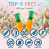 24 Summer Carrot-Shaped Sweet & Tangy Powdered Candy, Ct (Apple, Orange, Strawberry) Classic Sweet Powder for Ice Cream