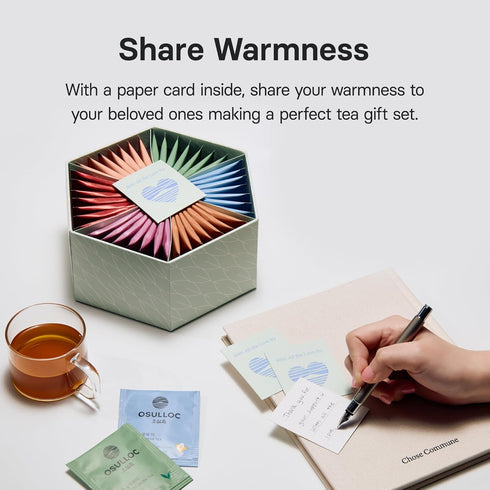 (42 Count, 6 7 Set, OSULLOC TEA VARIATION ESSENCE Types x ea), Premium Tea Gift Special Thank You Card attached