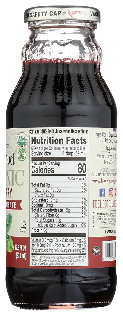 12.5 LAKEWOOD Organic Cranberry Juice, FZ