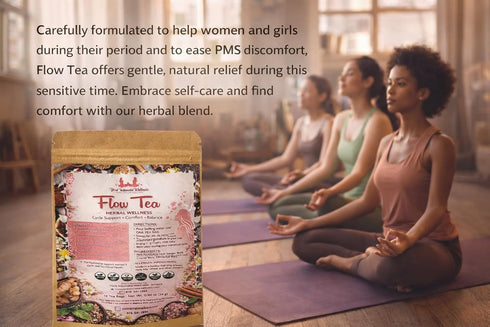 Generic Yoni Intimate Wellness Period Flow Cycle PMS Support Natural Herbal Tea for Bloating, Ease Menstrual Pain