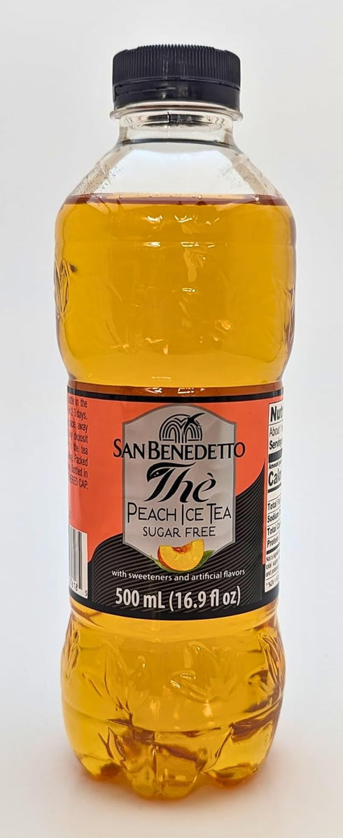 San Benedetto Peach Ice Tea, Sugar-Free, 16.9 fl oz (Pack of 12)