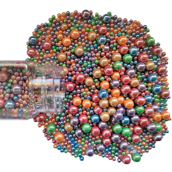 Edible Colorful Sugar Pearls Candy Sprinkles, 120G/4.23Ounce for Baking, Cake Toppers, Cookie Decorations
