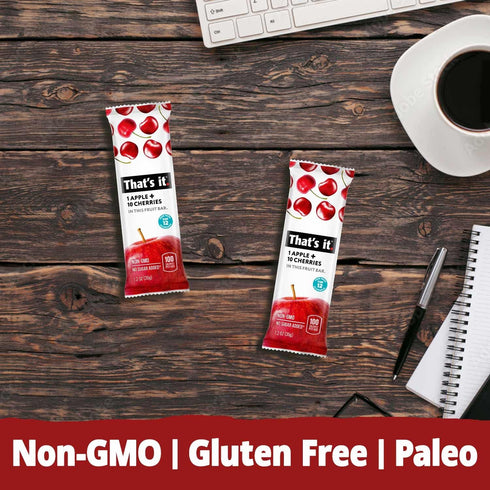 Pack (20 Pack) 100% Thats it. Fruit Bars Variety | Natural Fruit Snacks, Gluten-Free, Vegan & Low Carb | Healthy Snack