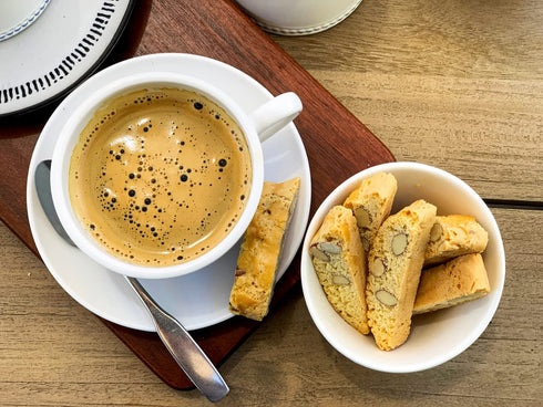 (4 6oz True Delicious GLUTEN FREE INGREDIENTS ALMOND BISCOTTI, buttery, fine Italian cookies, baked twice boxes