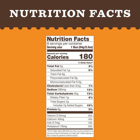 8 Count Nature's Own Perfectly Crafted Brioche Style Hamburger Buns, Non-GMO Hamburger Buns
