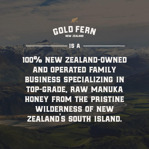 1.1lb 200+ Gold Fern Honey - Raw New Zealand Manuka Honey | Monofloral MGO | Pure, Natural, Unpasteurized