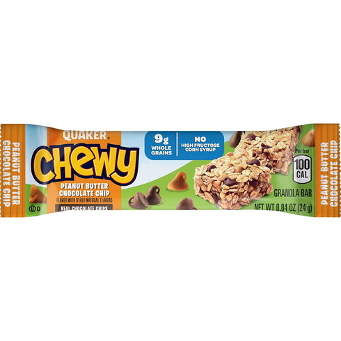 3 Pack, 0.84oz (30 Pack) Quaker Chewy Granola Bars, Flavor Variety Individually Wrapped Bars