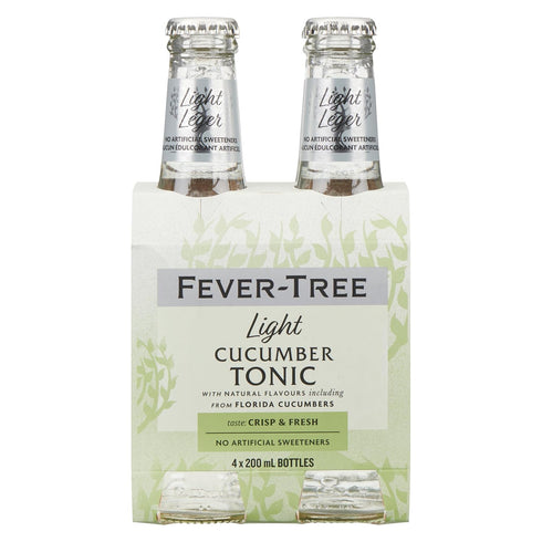 Fever-Tree, Water Tonic Sparkling Cucumber, 27.2 Fl Oz, 4 Pack