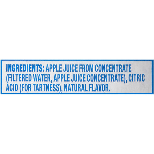 100% 40 Casepack, 4 10 Capri Sun Apple Juice from Concentrate with added ingredients Pouches, ct Boxes of Pouches