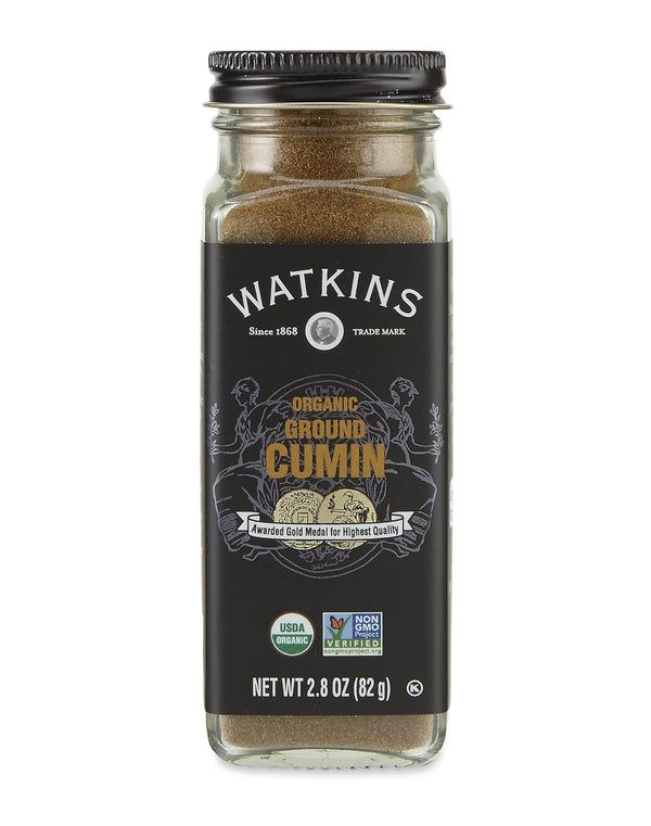 Watkins Gourmet Organic Spice Jar, Ground Cumin, Non-GMO, Kosher, 2.8 Ounce Jar, 1-Pack