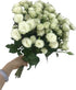 18 Stems White Spray Roses Fresh Cut Flowers White Mini Roses Florist Selected Multi Bloom Stems for Bouquets Weddings