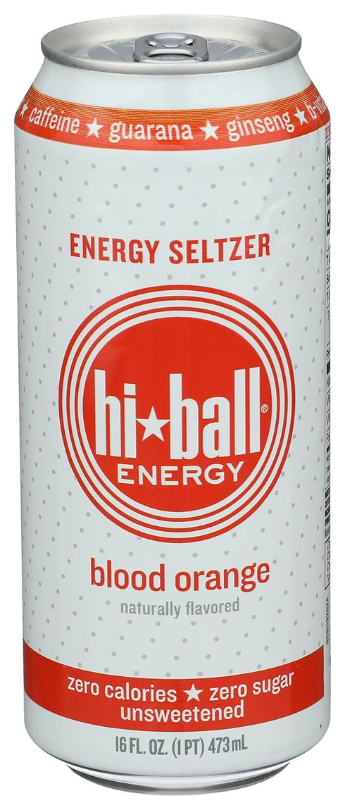 HIBALL ENERGY Blood Orange Energy Seltzer, 16 FZ