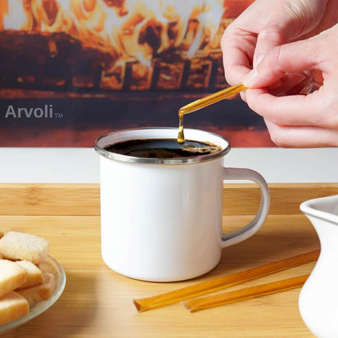 (50 Pack) Raw Honey Sticks - Honey Sticks For Tea - Honey Straws - One Teaspoon of Pure Raw Honey Per Stick - Each