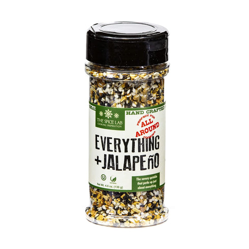 The Spice Lab Everything Bagel Seasoning Blend with Jalapeno, 4.6 oz. Shaker, Premium Gourmet PALEO and KETO Approved