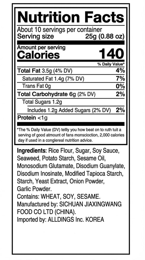 K-Herb 9.5oz (270g)) Korean Baked Sweet Rice Cracker Bites with Roasted Seaweed, Crunchy Korean Snack, Individually