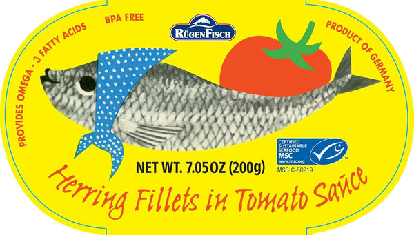 RugenFisch Herring Fillets in Tomato Sauce, 7.05 Ounce