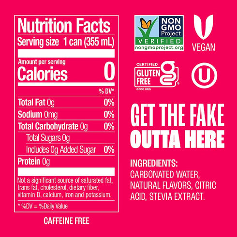 12 oz (6-Pack) Zevia Zero Sugar Soda, Strawberry Lemon Burst, Cans Caffeine Free, Naturally Sweetened, No Calorie Soda