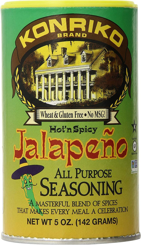 Konriko Jalapeno All Purpose Seasoning, 5 oz - Wheat Free, Gluten Free, No MSG