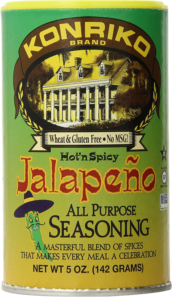 Konriko Jalapeno All Purpose Seasoning, 5 oz - Wheat Free, Gluten Free, No MSG
