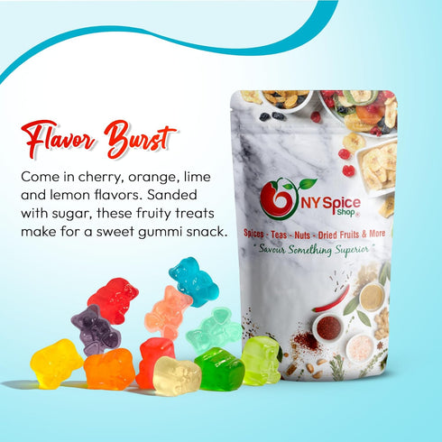 Gummy 3 Gummies Gummies Gummy Gummi NY Spice Shop Sweet Mango Bears Bulk - Pound Bears Candy - Fruit Snacks - Chewy