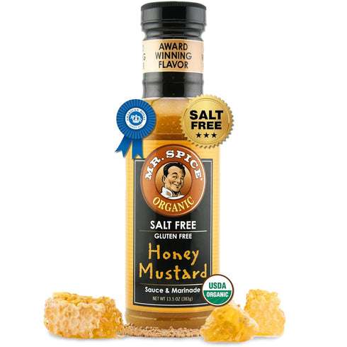 Mr. Spice Organic Honey Mustard Sauce, Salt Free Honey Mustard Dipping Sauce