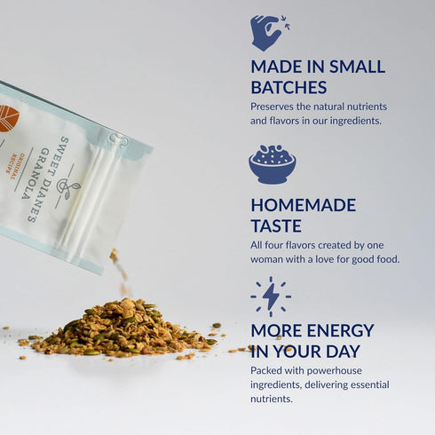 Sweet Diane's (36 oz) Sweet Dianes Granola Family Size Original Recipe Organic Granola, Low-Sugar, High-Fiber