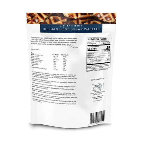 1-Pack, 2.5-lb Lars Own Professional Series Belgian Large Pearl Sugar Resealable Bag Large Crystals for Caramelization